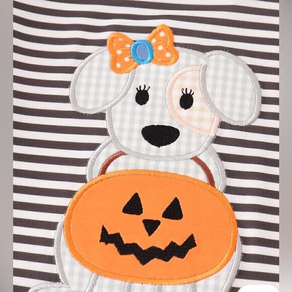 Halloween Pumpkin Puppy Toddler Set - Picture 2 of 3